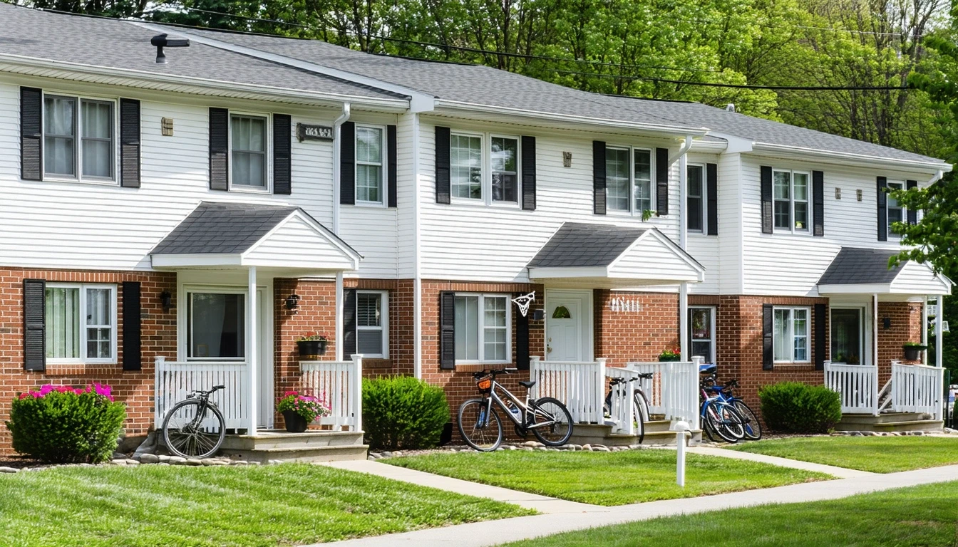 A tidy garden apartment complex in Deptford Township, N