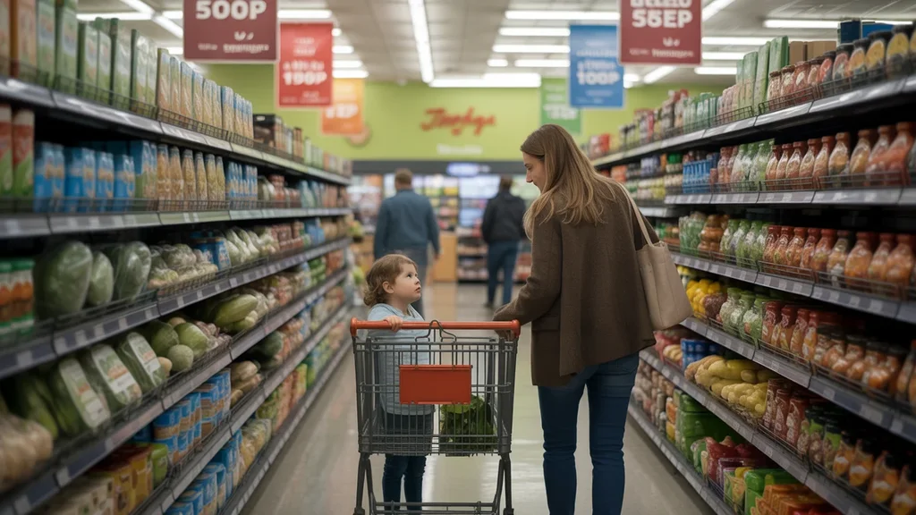 Shoppers in Thornton, Colorado supermarket